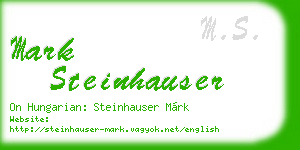 mark steinhauser business card